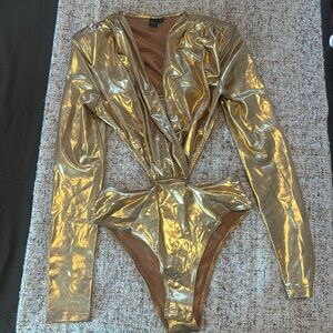 Women’s metallic bodysuit